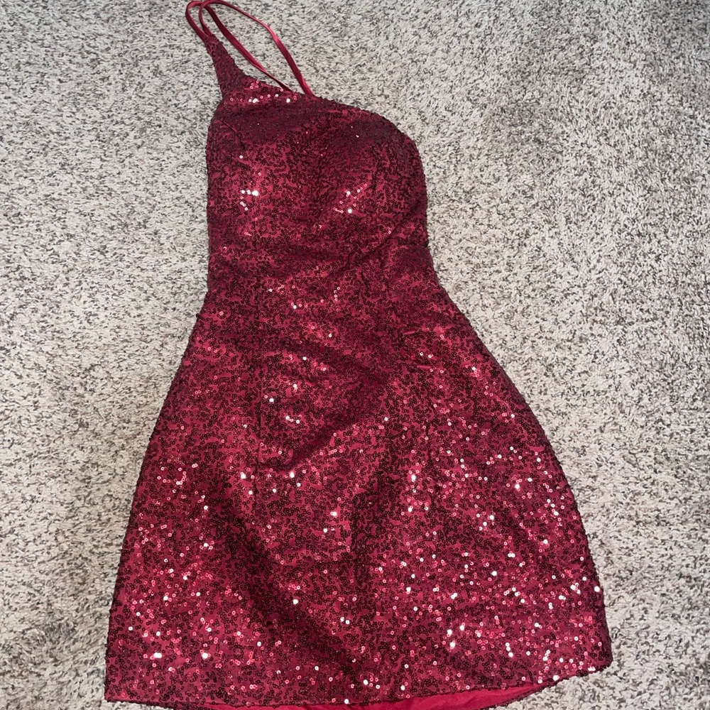 Maroon Homecoming dress